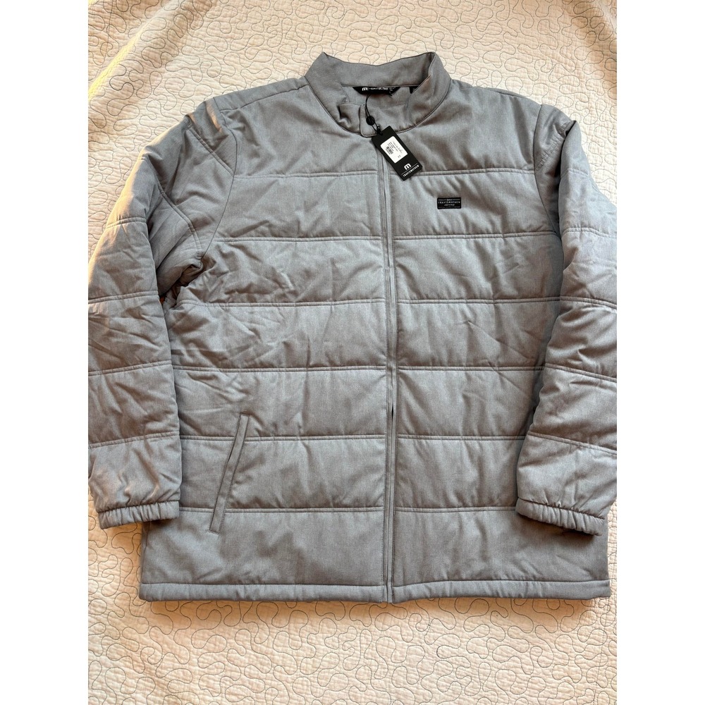 Travis Mathew Men's Quilted Jacket Heathered Slate Size 3XL